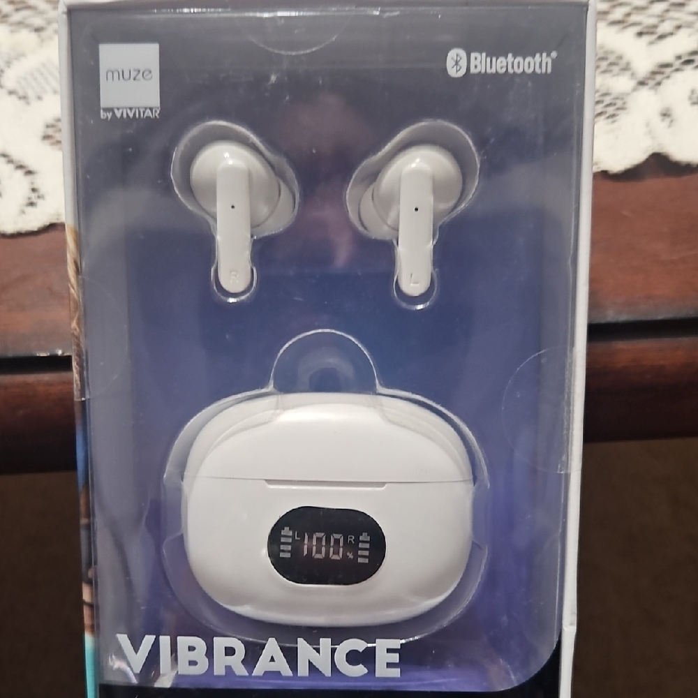 Muze Vibrance Bluetooth Earbuds - White